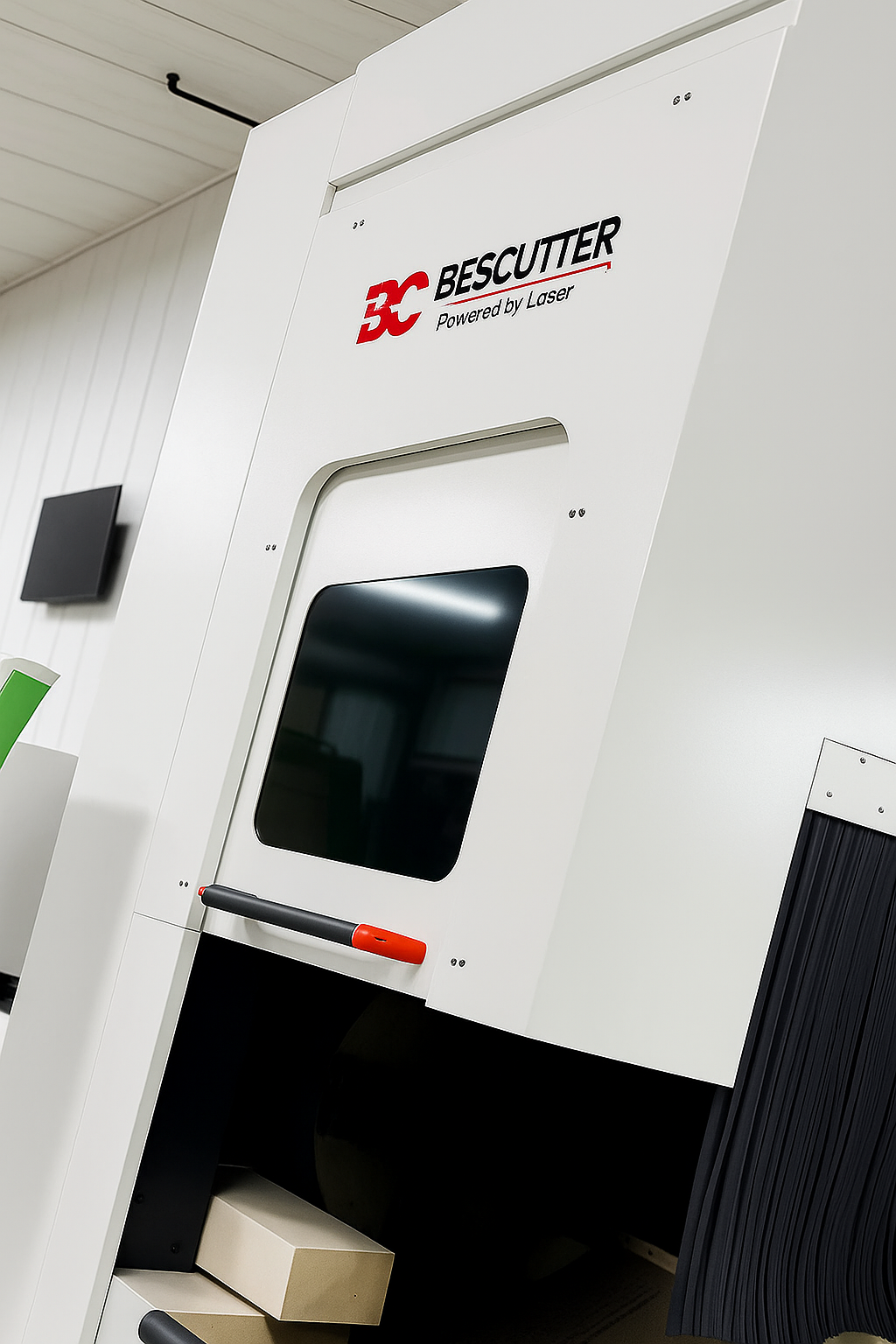 Tube laser cutting machine processing steel tubing at HM Metalworks