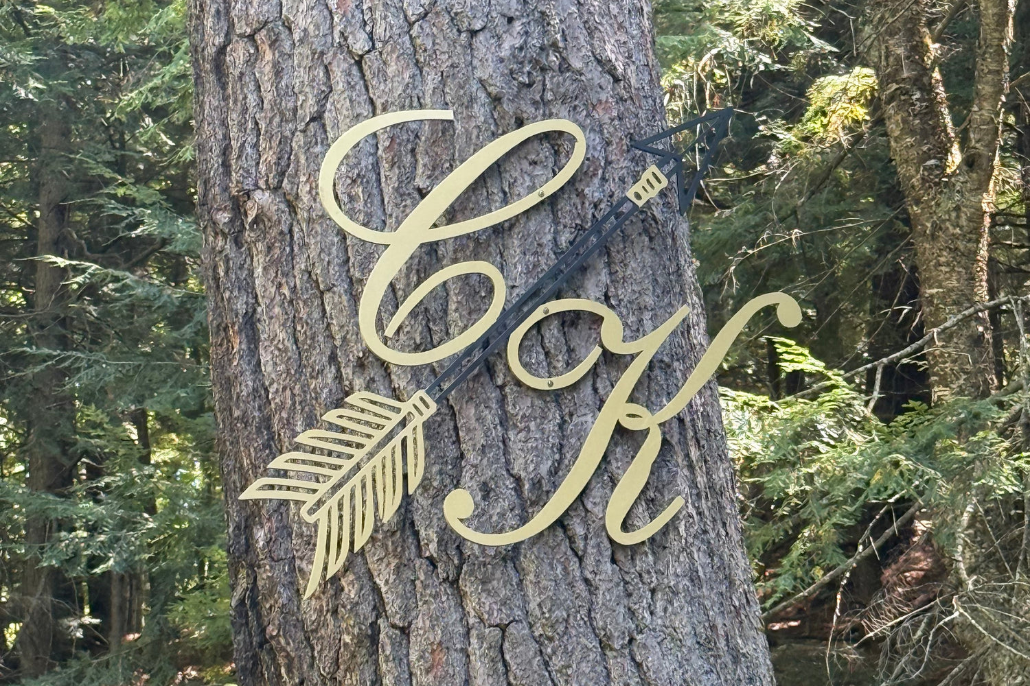 Custom metal wedding sign fabricated for personalized event decor by HM Metalworks