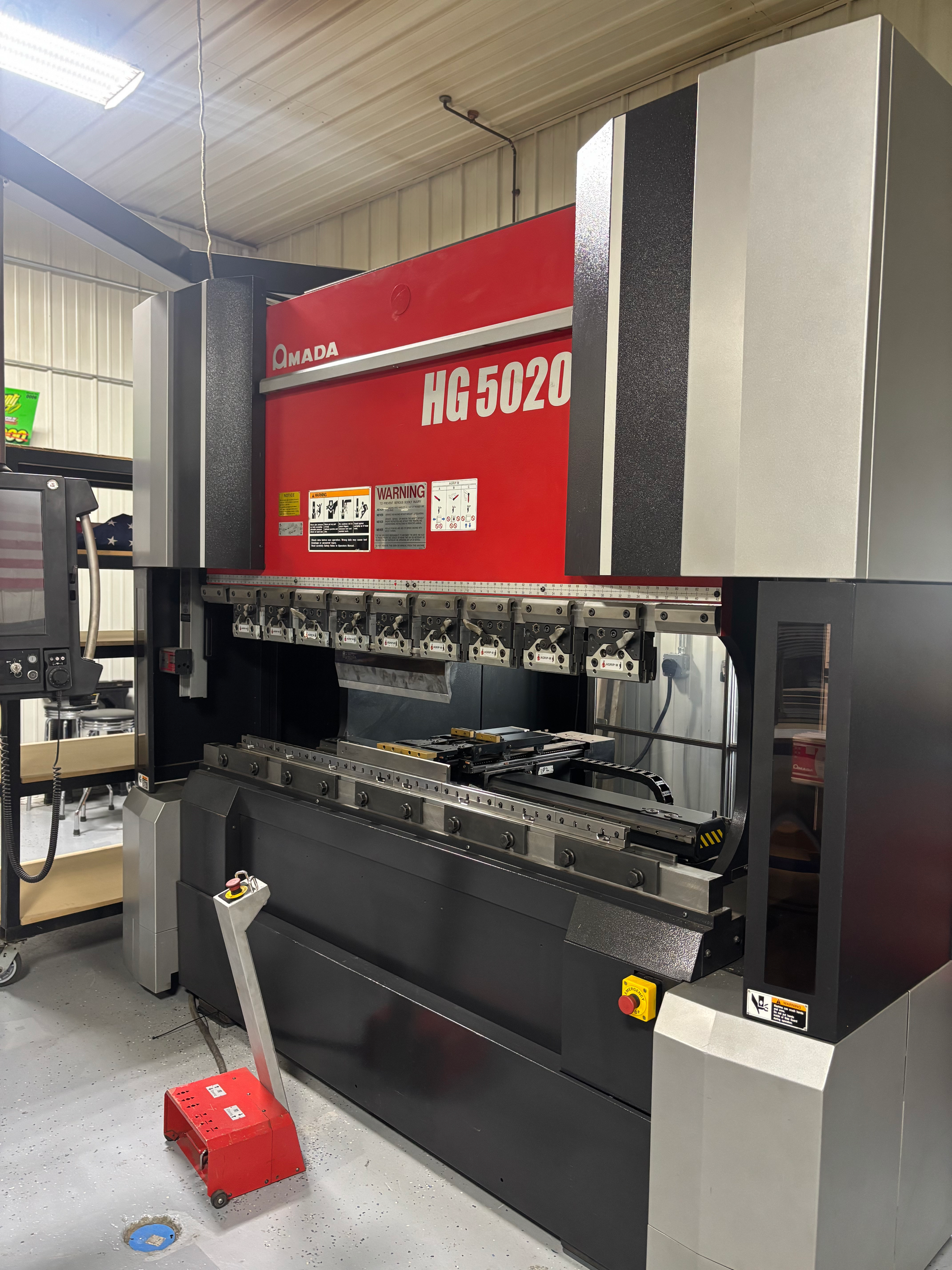 Amada HG 5020 press brake used for precision sheet metal bending at HM Metalworks